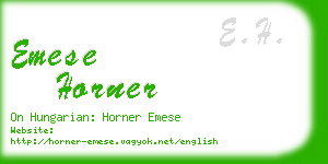 emese horner business card